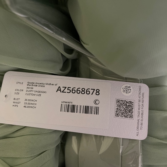 NWT Azazie Dress - Brand new, NEVER WORN Mother of the Bride dress w/garment bag - Picture 3 of 8